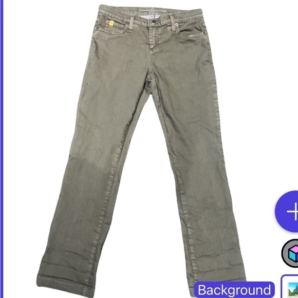 Second  Yoga Olive green straight legs stretchy jeans Sz 28 - Picture 15 of 16